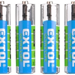Chloridové batérie, 4ks, 1.5V AA (LR6), EXTOL ENERGY Chloridové batérie, 4ks, 1.5V AA (LR6), EXTOL ENERGY