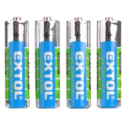 Chloridové batérie, 4ks, 1.5V AA (LR6), EXTOL ENERGY Chloridové batérie, 4ks, 1.5V AA (LR6), EXTOL ENERGY