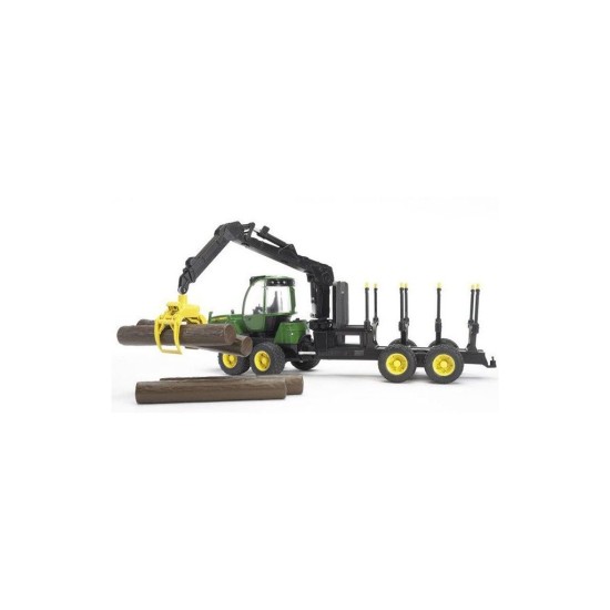 Lesnický traktor John Deere 1210E s nakládacím ramenem a přívěsem 02133 BRUDER Lesnický traktor John Deere 1210E s nakládacím ramenem a přívěsem 02133 BRUDER