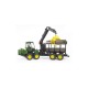 Lesnický traktor John Deere 1210E s nakládacím ramenem a přívěsem 02133 BRUDER Lesnický traktor John Deere 1210E s nakládacím ramenem a přívěsem 02133 BRUDER