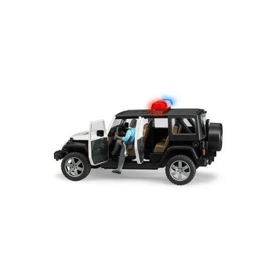 Policajný Jeep Wrangler Rubicon + policajt a maják 02526 BRUDER