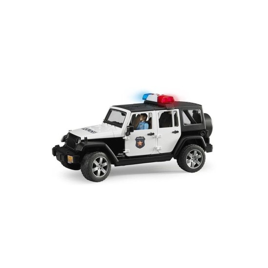 Policajný Jeep Wrangler Rubicon + policajt a maják 02526 BRUDER