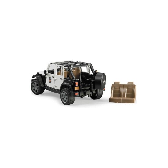 Policajný Jeep Wrangler Rubicon + policajt a maják 02526 BRUDER