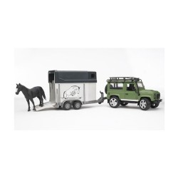 Land Rover Defender s prívesom pre kone + kôň 02592 BRUDER Land Rover Defender s prívesom pre kone + kôň 02592 BRUDER