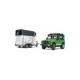 Land Rover Defender s prívesom pre kone + kôň 02592 BRUDER Land Rover Defender s prívesom pre kone + kôň 02592 BRUDER
