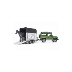 Land Rover Defender s prívesom pre kone + kôň 02592 BRUDER Land Rover Defender s prívesom pre kone + kôň 02592 BRUDER