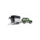 Land Rover Defender s prívesom pre kone + kôň 02592 BRUDER Land Rover Defender s prívesom pre kone + kôň 02592 BRUDER