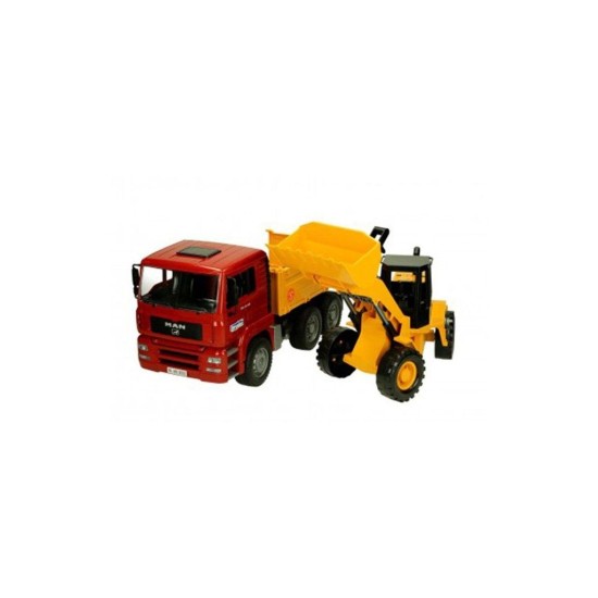 Nákladní auto, sklápěč MAN TGA + čelní nakladač FR 130 02752 BRUDER Nákladní auto, sklápěč MAN TGA + čelní nakladač FR 130 02752 BRUDER
