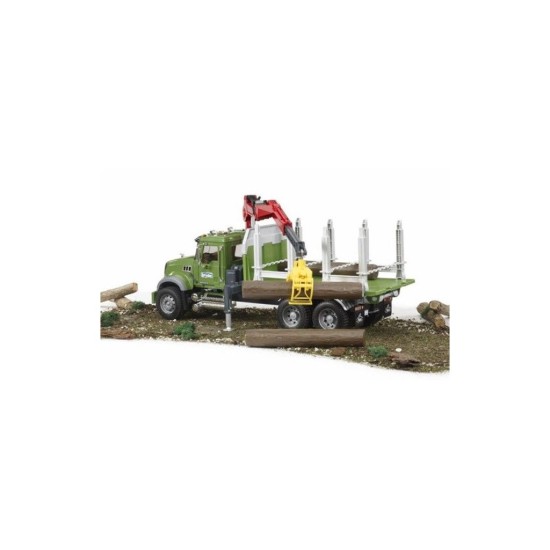 Nákladné auto MAC Granite + 3 guľatiny na prepravu dreva 02824 BRUDER Nákladné auto MAC Granite + 3 guľatiny na prepravu dreva 02824 BRUDER
