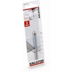 KRT011101 - Vrták na dlaždice, dlaždice a sklo 3 x 62 mm KREATOR KRT011101 - Vrták na dlaždice, dlaždice a sklo 3 x 62 mm KREATOR