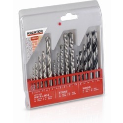 KRT012502 - 16 ks Vŕtačka SET - kov, kameň, drevo KREATOR