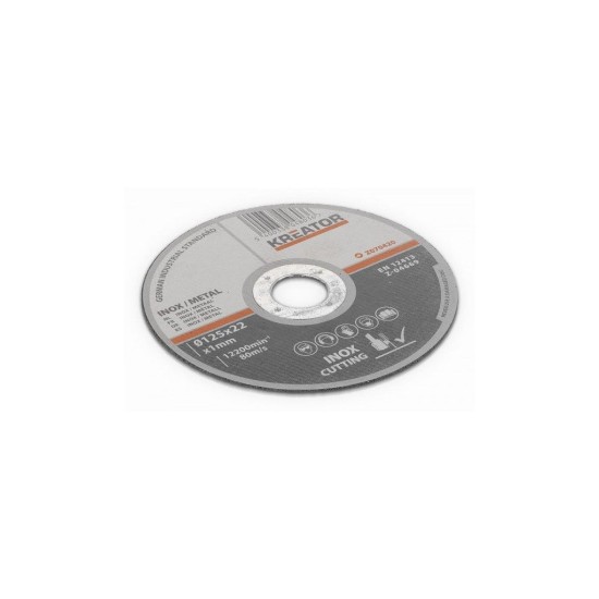 KRT070420 - Rezací kotúč nehrdzavejúca oceľ 125 x 1,0mm 4+2 (6ks) KREATOR KRT070420 - Rezací kotúč nehrdzavejúca oceľ 125 x 1,0mm 4+2 (6ks) KREATOR