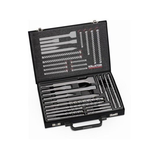 KRT012801 - 17-dielna súprava vŕtačiek a sekáčov SDS Plus KREATOR