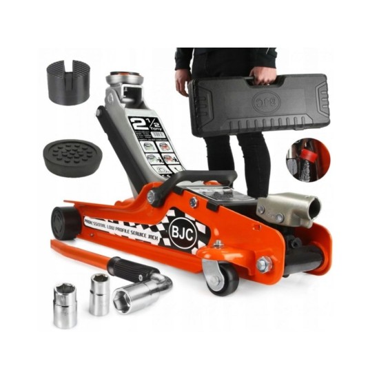 Mobilný hydraulický zdvihák nízkoprofilový 2,5t BJC + kufor Mobilný hydraulický zdvihák nízkoprofilový 2,5t BJC + kufor