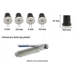 Náhradné trysky 4ks pre pieskovač 2mm, 2,5mm, 3mm, 3,5mm MAR-POL Náhradné trysky 4ks pre pieskovač 2mm, 2,5mm, 3mm, 3,5mm MAR-POL