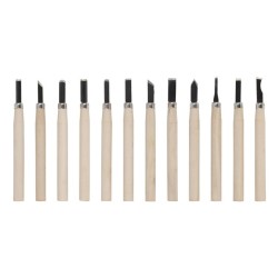 Mini dláta na dřevo, sada 12 ks - KREATOR