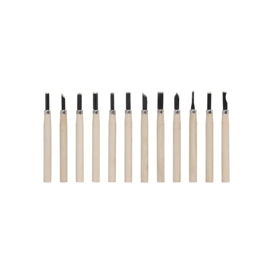 Mini dláta na dřevo, sada 12 ks - KREATOR Mini dláta na dřevo, sada 12 ks - KREATOR
