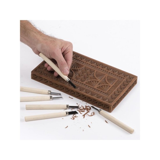 Mini dláta na dřevo, sada 12 ks - KREATOR Mini dláta na dřevo, sada 12 ks - KREATOR