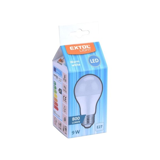 LED klasická žiarovka, 10W, 900lm, E27, teplá biela, EXTOL LIGHT LED klasická žiarovka, 10W, 900lm, E27, teplá biela, EXTOL LIGHT
