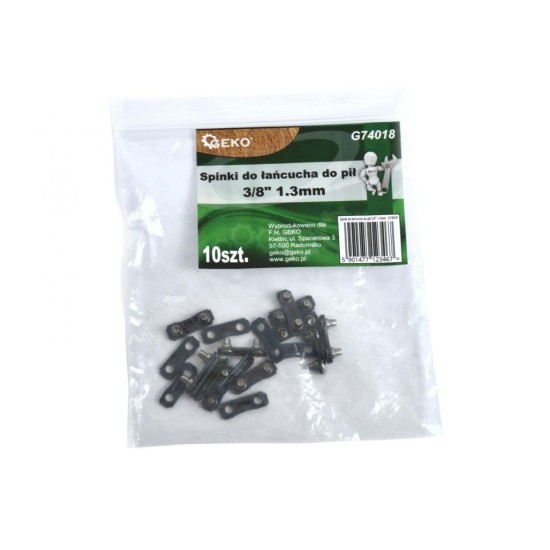 Reťazová spojka pre reťazové píly 3/8", 1,3mm, balenie 10ks GEKO Reťazová spojka pre reťazové píly 3/8", 1,3mm, balenie 10ks GEKO