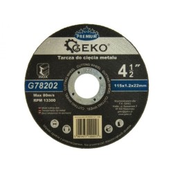 Rezací kotúč na oceľ, 115x1,2x22mm GEKO PREMIUM Rezací kotúč na oceľ, 115x1,2x22mm GEKO PREMIUM