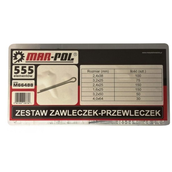 Závlačka, sada 555ks MAR-POL Závlačka, sada 555ks MAR-POL