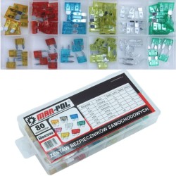 Automobilové poistky (štandardné, mini), sada 80ks MAR-POL Automobilové poistky (štandardné, mini), sada 80ks MAR-POL