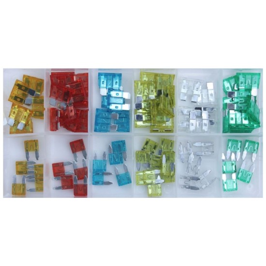 Automobilové poistky (štandardné, mini), sada 80ks MAR-POL Automobilové poistky (štandardné, mini), sada 80ks MAR-POL