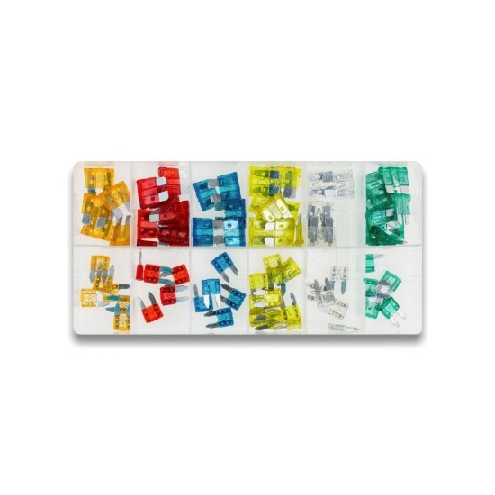 Automobilové poistky (štandardné, mini), sada 80ks MAR-POL Automobilové poistky (štandardné, mini), sada 80ks MAR-POL