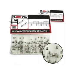 Sklenená poistka, sada 120ks, 5x30mm MAR-POL Sklenená poistka, sada 120ks, 5x30mm MAR-POL