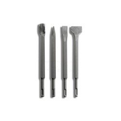 Sekáče SDS PLUS, sada 4ks, 250mm, ploché 20mm, ploché 40mm, špicaté, drážkovanie, MAR-POL