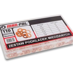 Medená podložka, sada 110ks MAR-POL