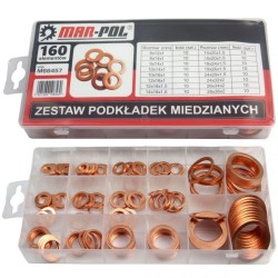 Medená podložka, sada 160ks MAR-POL Medená podložka, sada 160ks MAR-POL