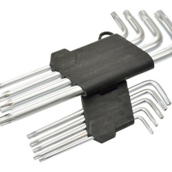 L-kľúče TORX, sada 9ks, T10-T50, 190mm, CrV, GEKO L-kľúče TORX, sada 9ks, T10-T50, 190mm, CrV, GEKO