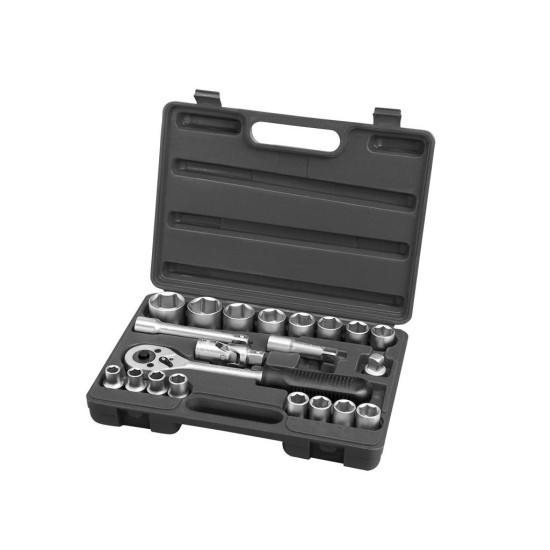 Nástrčná hlavica, sada 21ks, CrV, 1/2" EXTOL PREMIUM