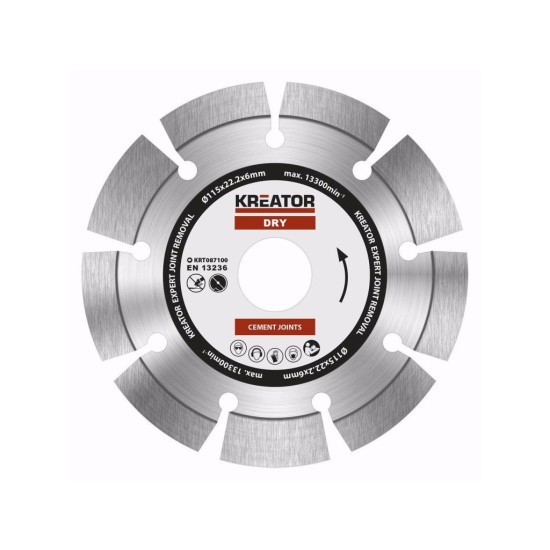 KRT087100 - Diamantový brúsny kotúč 115mm EXPERT 6mm SEGMENT KREATOR