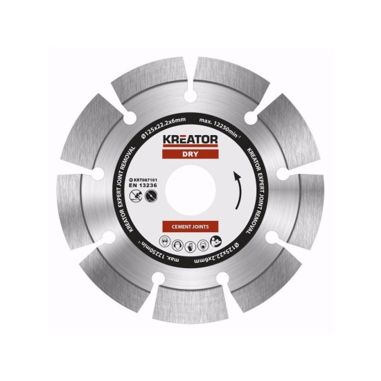 KRT087101 - Diamantový brúsny kotúč 125mm EXPERT 6mm SEGMENT KREATOR