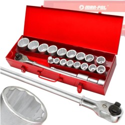 Sada nástrčných kľúčov 3/4" 21 kusov 19-50mm MAR-POL
