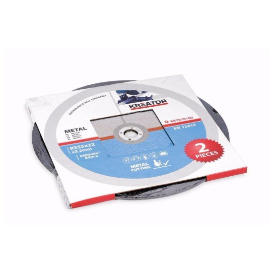 KRT070180 Rezací kotúč oceľ 355 x 25,4 x 3,2mm - 2ks KREATOR