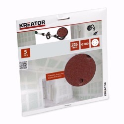 KRT232008 5ks brúsny kotúč 225 mm G180 KREATOR KRT232008 5ks brúsny kotúč 225 mm G180 KREATOR