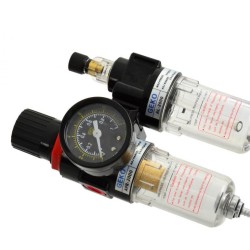 Regulátor tlaku s filtrom a manometrom a priamym manometrom olej 1/4" GEKO Regulátor tlaku s filtrom a manometrom a priamym manometrom olej 1/4" GEKO