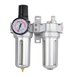 Regulátor tlaku 1 MPa s filtrom a manometrom a priamym manometrom. olej 1/4" GEKO Regulátor tlaku 1 MPa s filtrom a manometrom a priamym manometrom. olej 1/4" GEKO