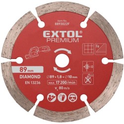 Diamantový rezací kotúč, segment ∅89x1,8x10mm EXTOL PREMIUM Diamantový rezací kotúč, segment ∅89x1,8x10mm EXTOL PREMIUM