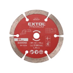 Diamantový rezací kotúč, segment ∅89x1,8x10mm EXTOL PREMIUM Diamantový rezací kotúč, segment ∅89x1,8x10mm EXTOL PREMIUM