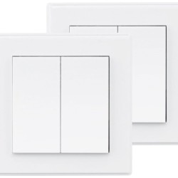 Prepínač/ovládač, dvojitý, 2ks, 2 jednotlivé/skupinové kanály EXTOL LIGHT