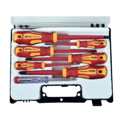 Elektrikárske skrutkovače s testerom, sada 7ks, 3x(-), 3x(PH), CrV EXTOL PREMIUM