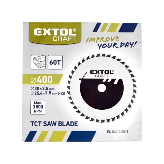 Pílový kotúč s karbidovými kotúčmi, 400x2,5x30mm EXTOL CRAFT