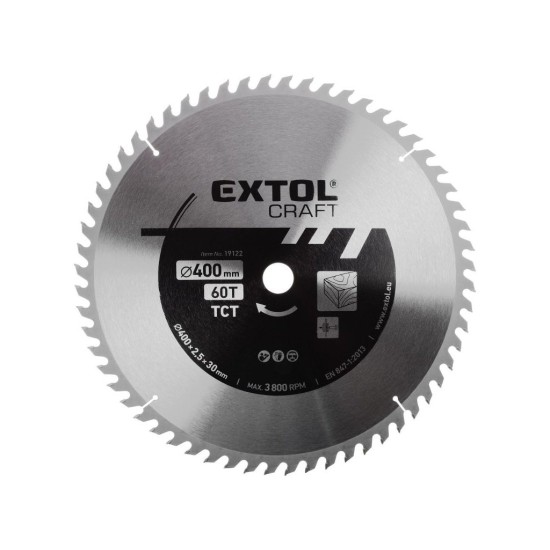 Pílový kotúč s karbidovými kotúčmi, 400x2,5x30mm EXTOL CRAFT