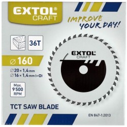 Pílový kotúč s karbidovými kotúčmi, 160x1,4x20mm EXTOL CRAFT