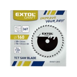 Pílový kotúč s karbidovými kotúčmi, 160x1,4x20mm EXTOL CRAFT
